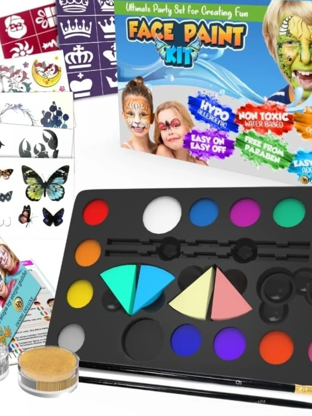 Face Paint Kit - Colorful Party Face Paint Set